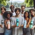 a group of people holding water bottles, one of the top 10 latest health and fitness gadgets