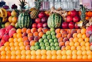 variety-of-fruits-at-a-food-market-stall, showing super foods for immune health 