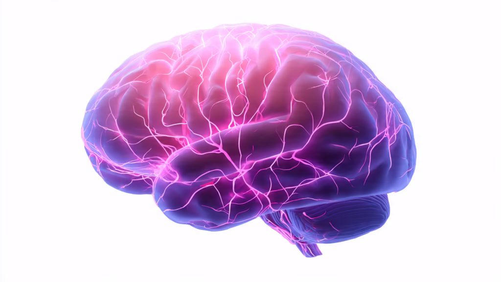 A 3D vector brain icon with glowing neural pathways-Did You Know Journaling Boots Cognitive Performance? 