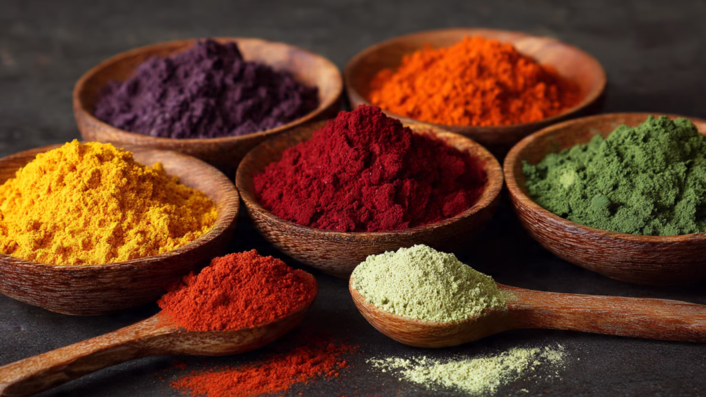 Natural Carotenoids & Colorants in Wooden Bowls-E-Number Food Color Additives You Should Know About